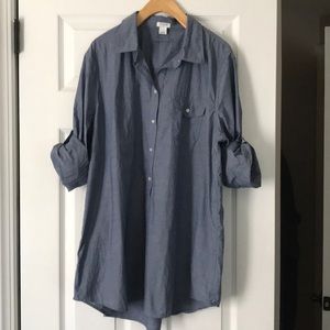 J CREW XL denim tunic